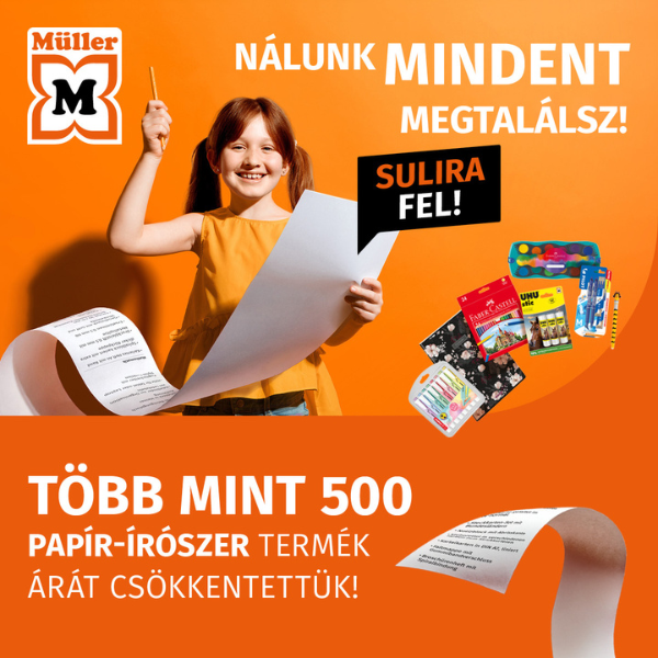 Müller: Iskolakezdési akció