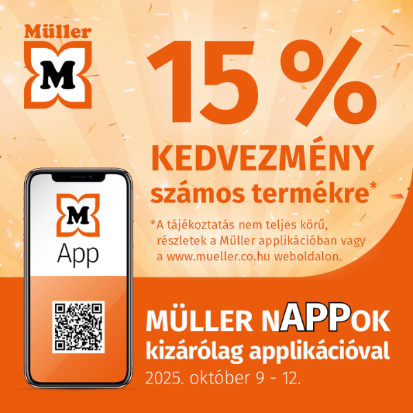 Müller: 15% kedvezmény