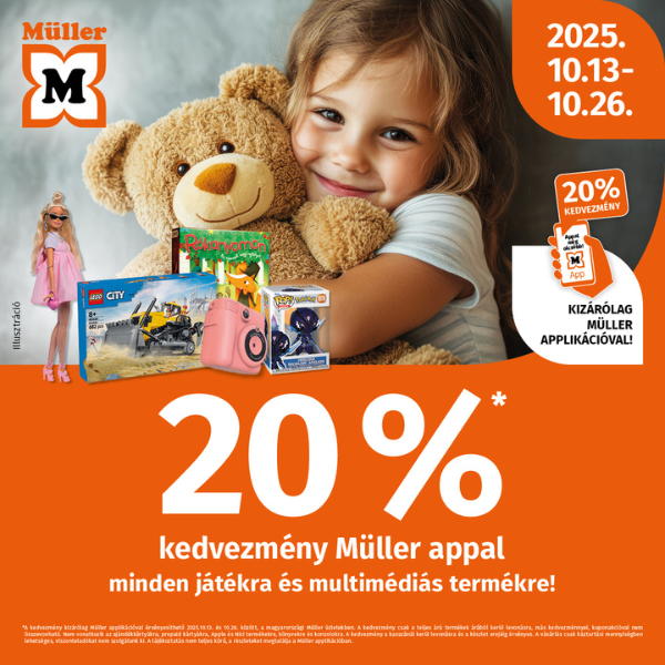Müller: 20% kedvezmény