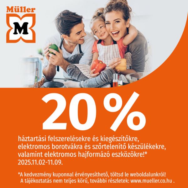 Müller: 20% kedvezmény